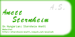 anett sternheim business card